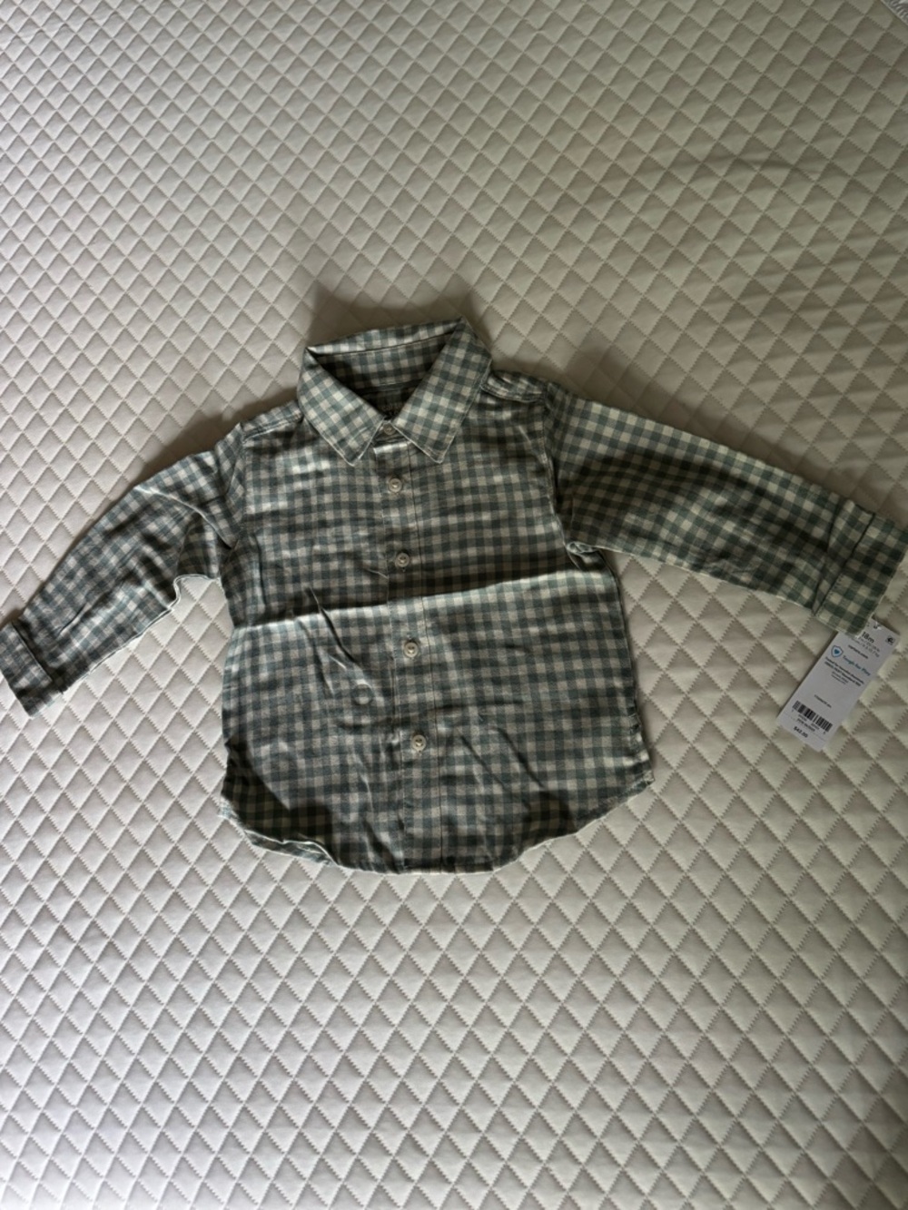 Carter's Green Plaid Button-Down Shirt